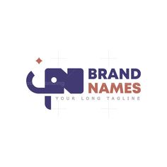 an elephant logo with the words brand names