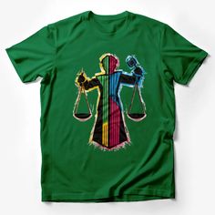 Colorful Abstract Justice Scale Lawyer Design Unisex T-Shirt, Legal Profession Apparel Male T-Shirt Custom graphic T-Shirt.Customize your color Justice Scale, Maternity Graphic Tees, Moon Graphic Tee, Lawyer Outfit, Streetwear Male, Smart Casual Wear, Graphic Print Shirt, Cartoon Shirts, Artist Outfit