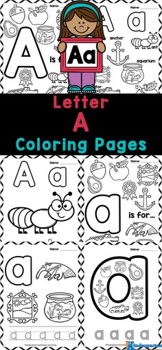 the letter a coloring pages for children to color and print with their own letters,