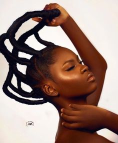 African Photoshoot Ideas, Cultural Hairstyles, Diy Hair Styles, African Threading, Hair Editorial, Mami Wata, Collage Inspiration, Style Africain