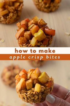 an image of apple crisp bites in a muffin