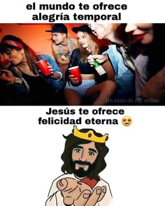 two different pictures with the same caption for jesus and other people, one is pointing at