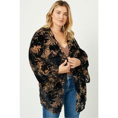 Nwt Hayden Los Angeles Black Printed Velvet Burn Out Open Front Closure Sheer Fabric Kimono No Flaws Or Signs Of Wear Floral Print See Through Printed Velvet Burn-Out Kimono Velvet Burnout Floral Sheer Fabric Open Front Closure Flare Sleeves Oversized Style Cardigan Smoke Free Home All Offers Are Welcome Leopard Kimono, Oversized Kimono, Flower Kimono, Swiss Dot Fabric, Cowl Neck Poncho, Sheer Kimono, Printed Velvet, Velvet Burnout, Beaded Jacket