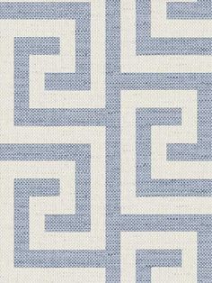 LN41212 Seabrook Textured Greek Key Blue Wallpaper Entry Way Wallpaper, Greek Key Wallpaper, French Country Wallpaper, Coastal Chinoiserie, Peal And Stick Wallpaper, Blue And White Wallpaper, Greek Blue, Lillian August, Go Wallpaper