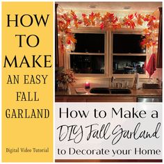 how to make an easy fall garland in your kitchen