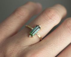 Unique Tourmaline Ring Watermelon Tourmaline Ring by MinimalVS Watermelon Tourmaline Engagement Ring, Watermelon Tourmaline Jewelry, Watermelon Tourmaline Ring, Engagement Ring Gold, Tourmaline Engagement Ring, Baguette Engagement Ring, Blue Engagement Ring, Green Tourmaline Ring, Emerald Cut Rings