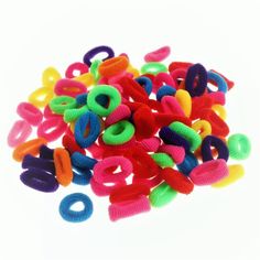 Durable & Tight: These hair bands can last for a long time, will not break or stretch out easily. Easy to put on & off, will not fall off Soft Protection: These hair ties are made of softer material, protect hair, no hair-aches, no crease Better Elasticity: Tiny rubber bands can be stretched to 4.9"-5.6" maximum. After stretching, it can recover quickly without losing elasticity Perfectly For Extremely Thin Hair: These tiny terry hair bands is 2.5cm in diameter Cute Candy Colors: Sincerely selected, it will make you more lovely & beautiful Quantity: pack of 40/80 Hair ties Material: elastic/cloth Suitable for kids Reg: $16.95 Colorful Scrunchie, Rope Hair, Ballet Dancing, Rope Ring, Kids Headbands, Cute Candy, Elastic Hair Ties, Ponytail Holder, Elastic Hair Bands