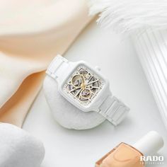 RADO True Square Automatic Open Heart White Ceramic Unisex Watch R2707– Time Machine Plus Ceramic Skeleton, First Watch, Heart Watch, Swiss Luxury Watches, Swiss Luxury, Ceramic Watch, Bridal Fashion Jewelry, Local Jewelry, Unisex Watches