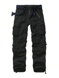 Men Cargo Pants Details:Button and zipper closure. Drawstring ties at waist and ankles.
Regular cargo pants classic straight-legged version.Casual pants is suitable for all seasons.
Note:Belts are not included.
Work Pants Cargo Pockets:2 front slash pockets; 2 large button pockets; 2 button pockets; 2 back button pockets.On the left side is a decorative zippered pocket.
There are 13 colors to fill your wardrobe, solid cargo pants and camo cargo pants. For example, black cargo pants, khaki cargo Combat Pants Mens, Black Military Straight Leg Pants, Mens Cargo Pants Outfit, Red Hood Costume, Men Cargo Pants, Cargo Work Pants, Combat Pants, Black Jogger Pants, Cotton Cargo Pants