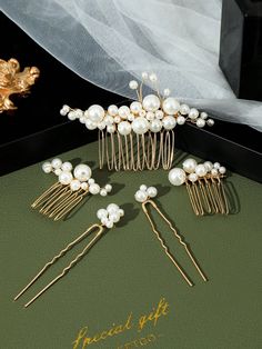 5pcs/Set Women's Hair Combs & Pins Faux Pearl Headpiece Retro Baroque Big Faux Pearl Hair Fork Bridal Hairpin Hair Comb Hair Stick European Style Design Wedding Hair Accessories For Wedding Party Wearing Elegant Gold Boho,Gorgeous-Luxury        Wedding & Event, size features are:Bust: ,Length: ,Sleeve Length: Hair Accessories For Wedding, Party Tiara, Accessories For Wedding, Stick Design, Pearl Headpiece, Bridal Headwear, Hair Comb Accessories, Hair Fork, Comb Hair