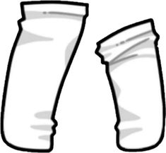 a pair of knee pads are shown in black and white, with the top one showing