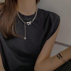 Brand: The Korean Fashion
Material: stainless steel
Necklace
Necklace length: 45cm (17.7  inches )
Extension chain: 8cm ( 3.1 inches )
Bracelet
Braceletlength: 16.5cm (6.5  inches )
Extension chain: 6cm ( 2.4 inches ) Trendy Alloy Chain Necklace, Trendy Alloy Tarnish-resistant Jewelry, Trendy Tarnish Resistant Alloy Jewelry, Trendy Tarnish-resistant Alloy Jewelry, Trendy Stainless Steel Clavicle Chain Jewelry, Trendy Everyday Alloy Jewelry, Casual Silver Stainless Steel Jewelry, Personalized Silver Casual Jewelry, Trendy Stainless Steel Silver Chain Necklace