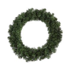 a wreath made out of green branches on a white background