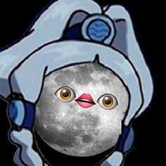 an image of a cartoon character holding the moon