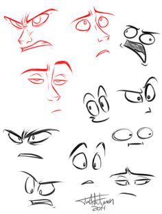 an image of different faces drawn by hand