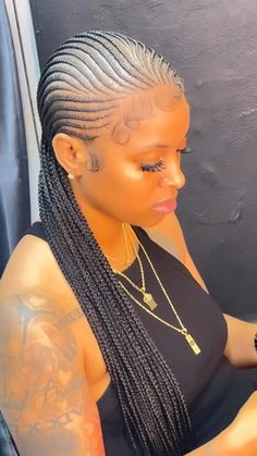 Pushback Hairstyle Black Women, Carrot Braids, Carrot Hairstyles For Black Women, Afro Cornrows, Straight Back Hairstyles, Cornrows Ideas, Cornrows With Box Braids, Carrot Hairstyles, Latest Hair Braids