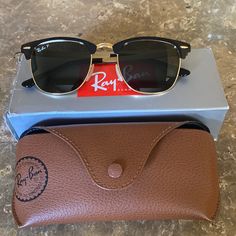 Brand New With Box Black Sunglasses With Tinted Lenses As Gift, Black Sunglasses With Tinted Lenses For Gift, Black Sunglasses With Tinted Lenses, Black Tinted Sunglasses As A Gift, Classic Sunglasses With Tinted Lenses As Gift, Ray Ban Original Wayfarer, Folding Sunglasses, Gold Aviator Sunglasses, New Wayfarer