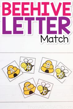 the beehive letter match game is shown