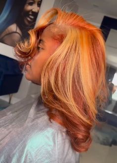 #hair #colored Ginger Copper Hair Black Women, Dyed Natural Hair Copper, Honey Blonde Hair Dye On Black Women, Red And Ginger Hair Black Women, Hair Dye Orange, Paprika Hair Color On Black Women, Amber Blonde Hair On Black Women, Red And Blonde Hair Color Black Women, Ginger Blonde Hair On Black Women