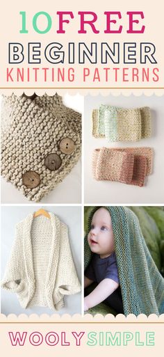 the 10 free crochet patterns for beginners to knit, including sweaters and scarves