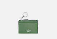 Mini Skinny Id Case | COACH OUTLET Coach Rectangular Card Holder With Id Window, Coach Card Holder With Id Window For Everyday Use, Leather Card Case, Coach Outlet, Birthday Month, Car Keys, Letters And Numbers, Leather Mini, The Door