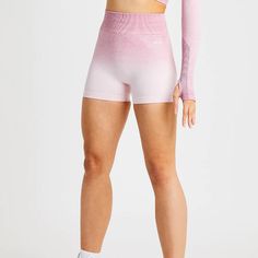 New With Tags Aybl Ombr Seamless Shorts Size Xs Great Condition Never Worn Super Cute I Just Don’t Like The Color On Me! I’m A Size 4 And Usually A Size Small But They Fit Perfectly Pink Seamless Short Bottoms, Pink Athleisure Shorts With Seamless Construction, Pink Seamless Athleisure Shorts, Pink Seamless Sports Shorts, White Seamless Short Bottoms, White Seamless Shorts For Gym, White Seamless Gym Shorts, Sporty Seamless Pink Shorts, White Seamless Short Activewear