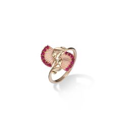 Ignite the fiery story with the ʻŌhiʻa Lehua Collection by Maui Divers Jewelry. Glittering rubies capture the iconic Lehua flower, representing passion, resilience, and everlasting love. Ring 14k Yellow and Rose Gold Rubies: 0.2534 CTW Measures approx. 18mm x 14mm Additional sizes available for special order, contact us Locally Made in Hawaiʻi Forever Guarantee (Lifetime Warranty on the life of the piece) Free Shipping on USA Orders $100 or more Lehua Flower, Ruby Diamond Rings, Everlasting Love, Ruby Diamond, Military Discounts, Ruby Ring, Love Ring, Two Tone, Diamond Ring