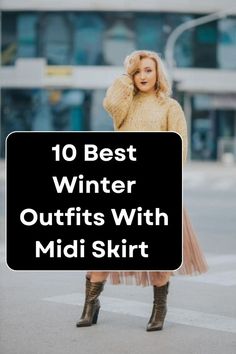 White Skirt In Winter Outfit, Winter Outfits With Midi Skirts, Long Skirts Winter Outfit, Pencil Skirt Winter Outfit, Dressy Skirts Outfits, How To Wear Skirts In Winter, How To Style Long Skirts In Winter, Sweater Skirt Outfit Winter, Midi Skirt Winter Outfit