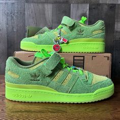 Adidas Forum Low The Grinch Shoes Sneakers - Green (Hp6772) Size 12.5 Christmas. Size 12.5, New Without Box. Grinch Shoes, Adidas Forum Low, Forum Low, Sneakers Green, Adidas Forum, Christmas Color, The Grinch, Shoes Adidas, Adidas Shoes