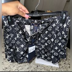 Louis Vuitton Shorts Size 36, Fits Like A Small Luxury Black Short Bottoms, Designer Black Bottoms For Spring, Louis Vuitton Shorts, Sporty Set, Louis Vuitton Pink, Pink Monogram, Louis Vuitton Fashion, Tailored Shorts, Cycling Shorts