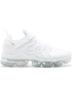 Nike Air Vapormax Plus - White White High-top Sneakers With Air Max Cushioning For Sports, White Custom Athleisure Sneakers With Air Max Cushioning, White Athleisure Sneakers With Translucent Outsole, White Custom Sneakers With Air Max Cushioning, White Air Max Cushioned Lace-up Sneakers, White Synthetic High-top Sneakers With Air Max Cushioning, Nike White Custom Athleisure Sneakers, White Custom Sneakers With Air Cushioning For Running, Nike White Custom Sneakers For Athleisure