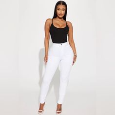 Consider Your Waist Instantly Snatched. Super High Waist Denim Skinnies Will Hug Your Curves Tight While Still Allowing You To Move Freely. Featuring 2 Round Back Pockets And A Cotton-Poly-Spandex Blend, Skinny Jean High Stretch No Front Pockets Functional Back Pockets 11.5" High Rise 97% Cotton 3% Lycra Size 13 Brand New. Chic High Waist Denim Jeggings, Slim Stretch Summer Bottoms, Slim Stretch Bottoms For Summer, Stretch Slim Bottoms For Summer, Fitted High-waisted Summer Jeans, High Waist Stretch Jeans For Night Out, Fitted Elastane Jeans For Summer, Stretch High Waist Jeans For Night Out, High Rise Fitted Cotton Jeggings