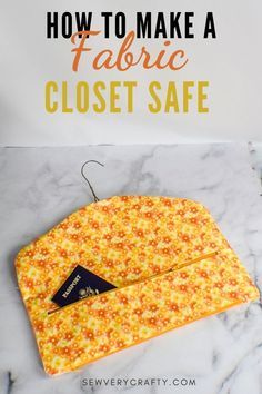 an orange and yellow purse with the words how to make a closet safe on it