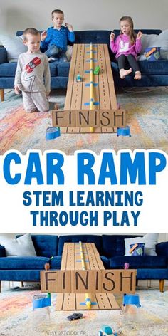 Stem Activity For Kids, Creative Home Decor Ideas, Nanny Activities, Car Ramp, Easy Stem, Rainy Day Activity