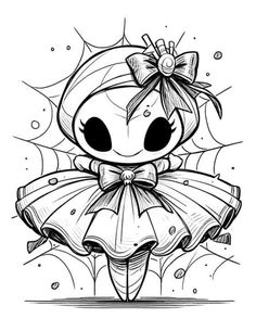 Cute Creepy Doodles, Creepy Kawaii Pastel Goth Coloring Pages, Creepy Cute Coloring Pages, Cute Creepy Drawings, Dark Coloring Pages, Kawaii Coloring Pages Free Printable, Goth Coloring Pages, Creepy Coloring Pages, Doodle People