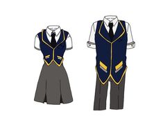 Uniform Outfits Drawing, School Uniform Outfits Drawing, Private School Uniform Outfits, Drawing Uniform, Uniform Drawing, Ravenclaw Uniform, Art Uniform, Casual Attire For Women