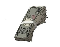 a stack of money with chinese writing on it