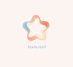 the starlight logo is shown in pastel colors and has a long shadow on it