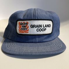 Vintage K Products All Denim Golden Sun Feeds Seed Patch Hat Deadstock Snapback. Patch Hat, Golden Sun, Trucker Hat, Accessories Hats, Baseball Hats, Seeds, Mens Accessories, Shoe Accessories, Sun