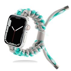 Braided for Apple Watch Band Series 7 6 5 4 Sport Strap iWatch 38mm 40mm 41mm 42mm 44mm 45mm Woven Wristband Bracelet |Watchband| The New Apple Watch Series 7 is compatible with all existing bands.Size 38/40mm will fit the new 41mm Apple watch, For the 45mm choose sizes 42/44mm. This cool watch band is available in all Apple watch face sizes 38mm, 40mm, 41mm, 42mm, 44mm, 45mm. The actual band fits wrist sizes up to 5.12" 8.6" wrist. Available in colors: Army Green, Black, Blue, Black Army Green, Casual Adjustable Watch Accessories For Outdoor, Casual Adjustable Outdoor Watch Accessories, Wear-resistant Adjustable Apple Watch Band For Outdoor, Adjustable Wear-resistant Apple Watch Band For Outdoor, Casual Adjustable Silver Watch Accessories, Durable Adjustable Apple Watch Band For Outdoor, Outdoor Apple Watch Band, Modern Adjustable Wear-resistant Watch Bands, Casual Wear-resistant Adjustable Watch Bands