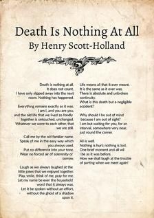 Death is Nothing At All Henry Scott-Holland Henry | Etsy Henry Scott Holland, Good Soul Quotes, Miss You Mom Quotes, Nothing At All, Soul Quotes, Memories Quotes