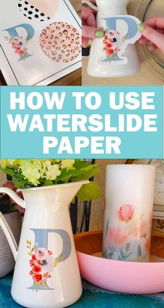 how to use water slide paper for crafts and other crafting projects with pictures on it