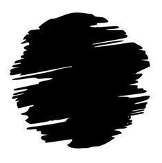 a black and white image of a circle with some brush strokes on it's surface