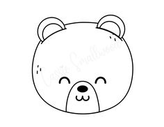 Polar bear face template free printable pdf Bear Face Template Free Printable, Template Free Printable