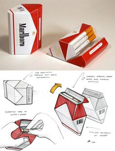 Sigaretten Paper Scene, Desain Buklet, Industrial Design Sketch, Packing Design, Package Design, A Drawing