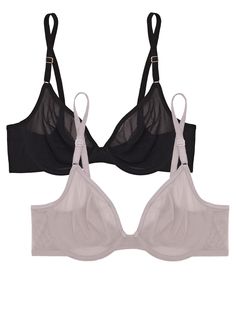 PRICES MAY VARY. This bra pack includes two sheer mesh demi underwire bras perfect for special occasions and everyday wear. The Smart&Sexy Sheer Mesh Demi Underwire Bras enhances your most natural shape with clean lines and a modern, mesh construction. These sheer unlined bras have two layers of mesh, and molded cups anchored with underwire support. These flirtatious demi cups are outlined with matte trim, highlighting your natural contours. Airy yet supportive, these mesh bras are anchored with Women’s Bras, Mesh Bras, Bra Pack, Demi Bras, Underwire Bras, Natural Contour, Mesh Bra, Unlined Bra, Everyday Bra