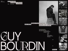 the cover of guy bourdin's book, with black and white images