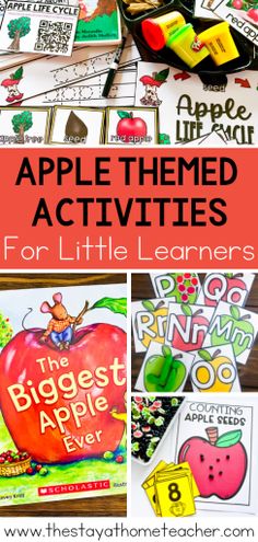 apple themed activities for little learners