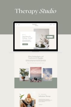 the website design for therapy studio