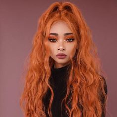 Nyane Lebajoa, Power Puff, Different Hair Types, Orange Hair, Hair Inspo Color, Grunge Hair, Ginger Hair, Long Curly Hair